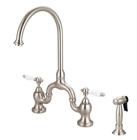 High Arc Traditional Kitchen Faucet with Spray