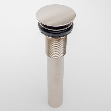 Click clack push down brass lavatory drain with or without overflow hole, cUPC IAPMO approved for reliable and stylish bathroom use