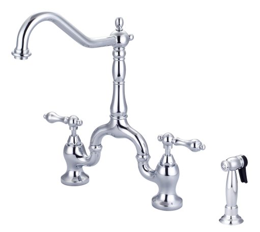 Timeless Traditional Two Handle Faucet with Spray