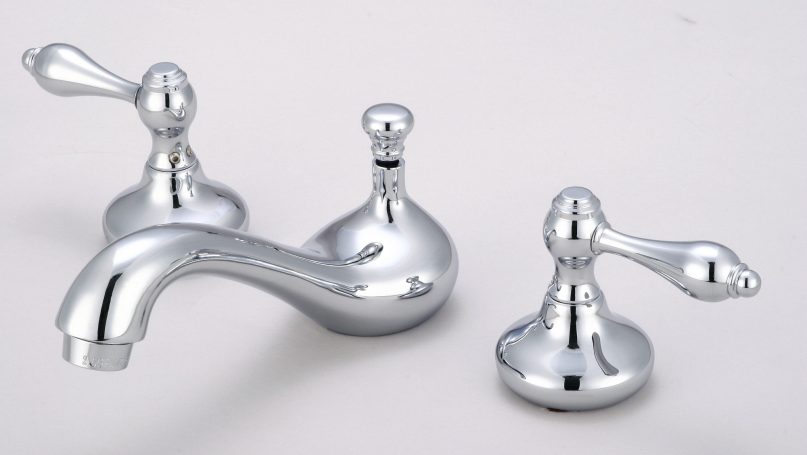 Designer widespread bathroom faucet